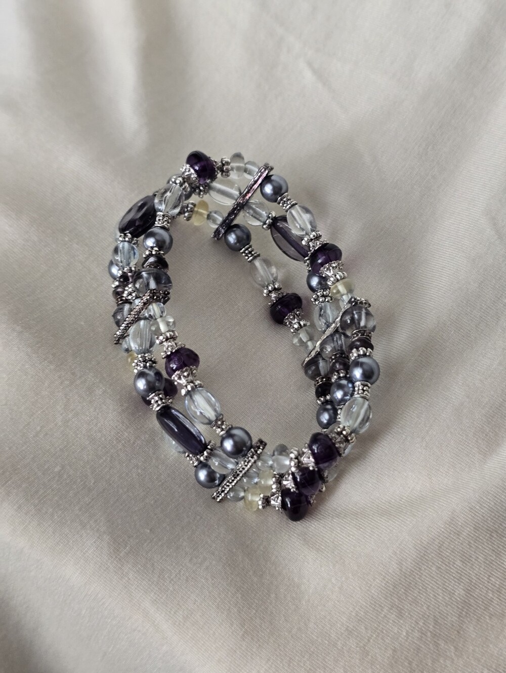 Beaded 3 Strand Stretch Bracelet